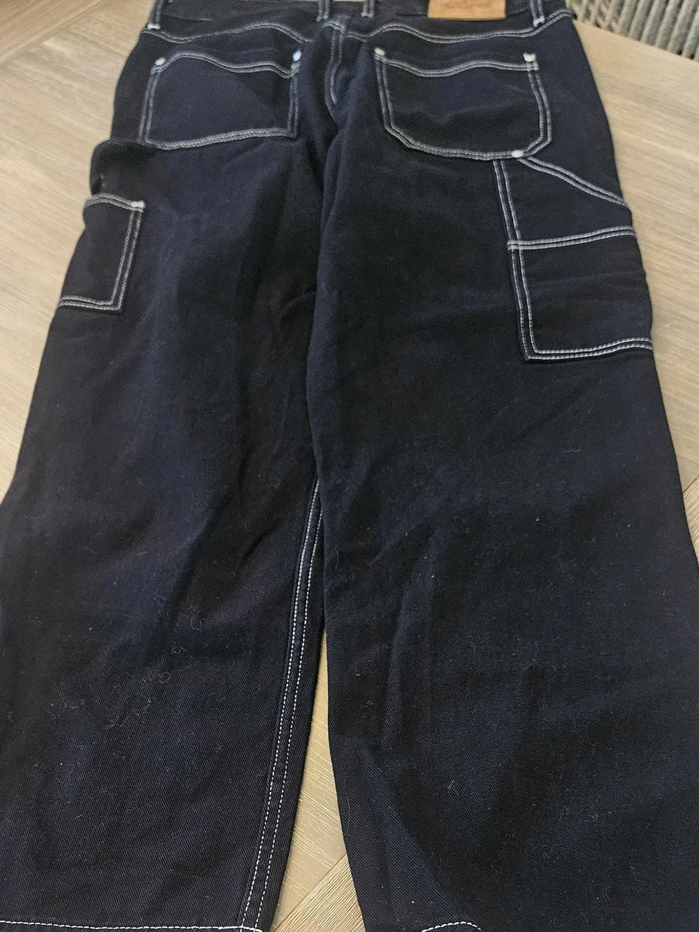 Men's FORD Black Workwear Jeans with Contrasting Stitching